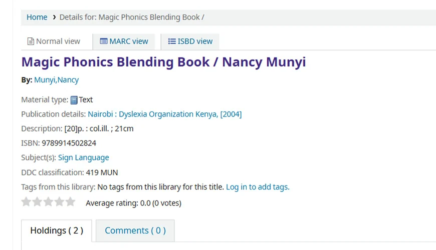 Magic Phonics Blending Book: Nancy Munyi – Online Public Access Catalog