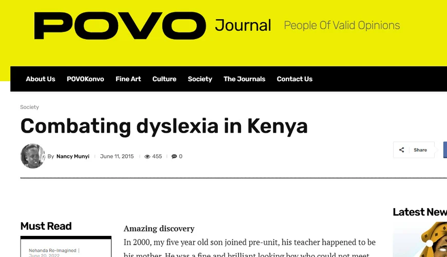 Combating Dyslexia in Kenya